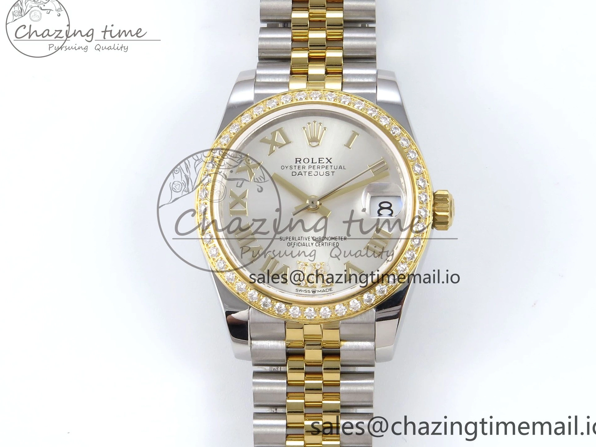 JARF DateJust Diamonds Steel Bracelet Silver 1:1 904L Jubilee Edition Roman Dial on 31 YG 278383RBR Best SS HZ2236 0521